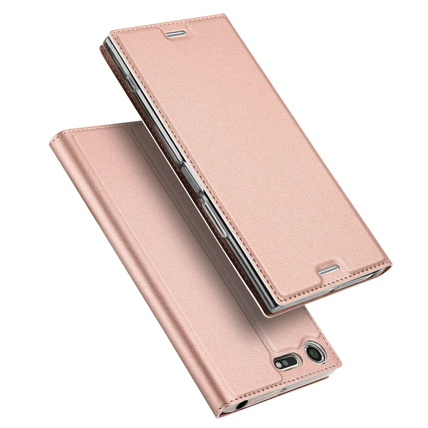 Роскошный кожаный чехол-книжка для sony Xperia XZ Premium, Модный чехол-кошелек для sony XZ Premium G8141, две sim-карты, G8142, чехол s - Цвет: rose gold