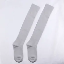 JAYCOSIN Молодежные Гольфы с высоким голенищем для девочек Однотонные хлопковые Дышащие носки выше колена с защитой от пота 3 пары