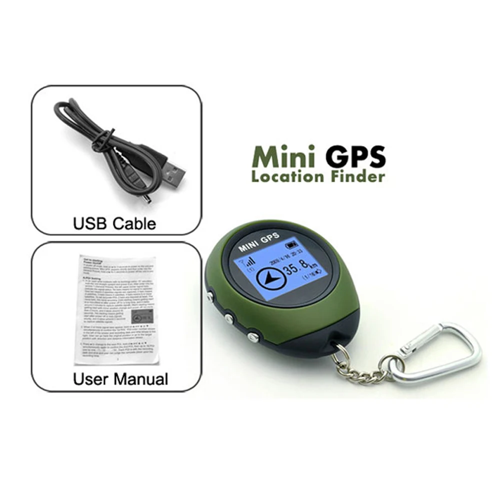 Camecho мини gps трекер локатор Finder навигационный приемник Ручной USB Перезаряжаемый с электронным компасом для путешествий на открытом воздухе