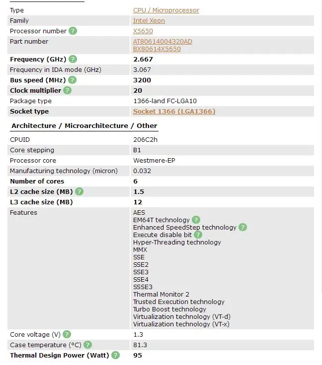 amd cpu PC computer Intel Xeon Processor X5650 (12M Cache, 2.66 GHz, 6.40 GT/s Intel QPI) LGA 1366 ServerCPU amd cpu