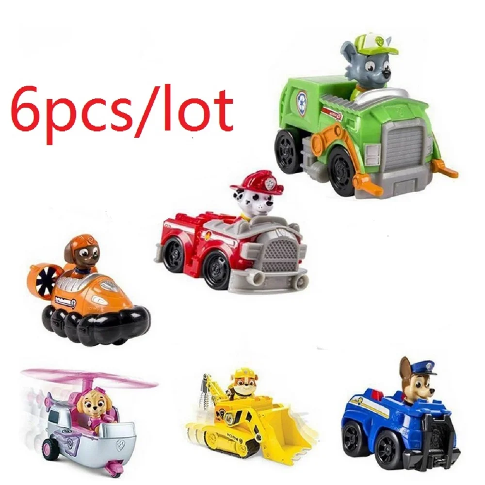

6pcs/set Patrol Canine toys Car Sets Toys Action Figures Model Patrulha patrulla canina Juguetes