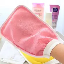 Двусторонний массаж мочалка из люфы Душ мыть кожу тела массажные перчатки душ отшелушивающие перчатки для ванны Товары для ванной