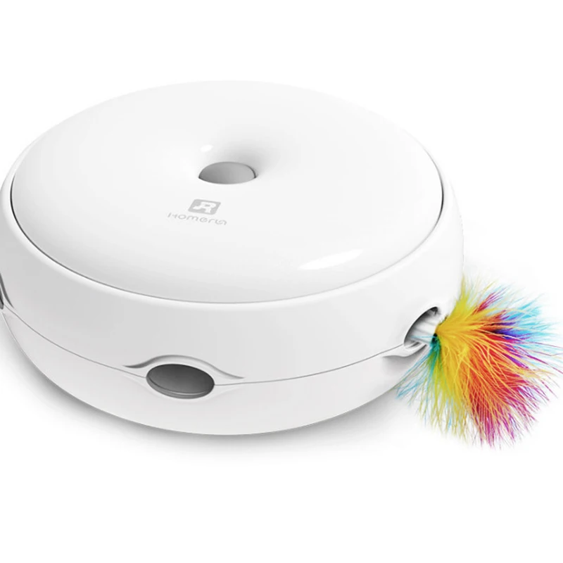 

JORMEL Electric Cat Toy Smart Teasing Cat Stick Crazy Game Spinning Turntable Cat Catching Mouse Donut Turntable Cat Toy