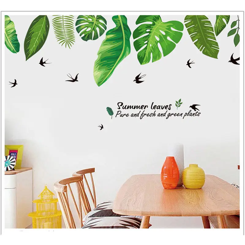 60*90 см обои с рисунком фламинго для украшения дома съемные листья наклейки на стену Единорог для Тропических Вечерние товары