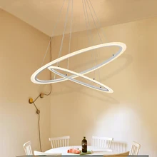 Modern Dinning Room LED Round Pendant Lighting LED Oval Hanging Lamp Luxury acrylic Kitchen Pendant Lamp led indoor lamp 90~260v free shipping modern led pendant lamp acrylic shade metal plating 90 265v designer light for living dinning room lighting