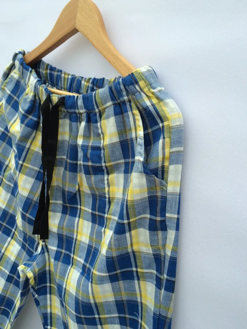 plaid cotton lounge pants for men pajama