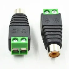 Adaptateur RCA TV Femelle Jack AV Vis CCTV Vidéo/Audio Balum Terminal