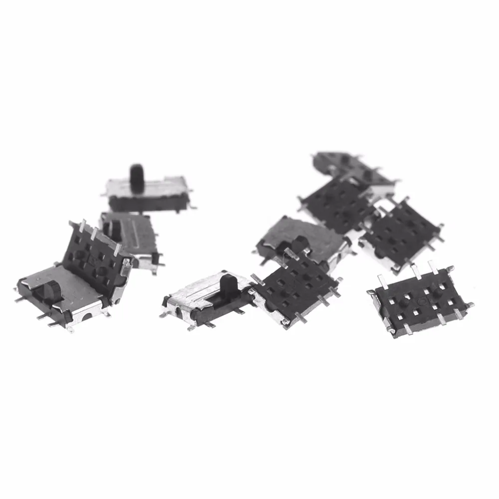 10pcs MSS-22C02 MINI SMD Slide Switch 2P2T 6-Pin for Electronic Accessories
