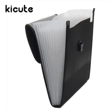 Kicute Plastic Expanding File Briefcase Document Folder A4 Storage Bag Organizer Filing Rectangle Bag Office School Supply