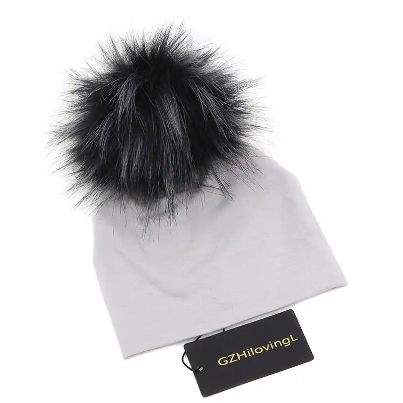 boys grey bobble hat