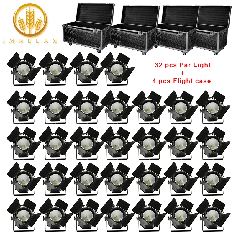IMRELAX 32 шт. Высокая мощность 200 Вт COB LED Par свет с футляром для полетов упаковка