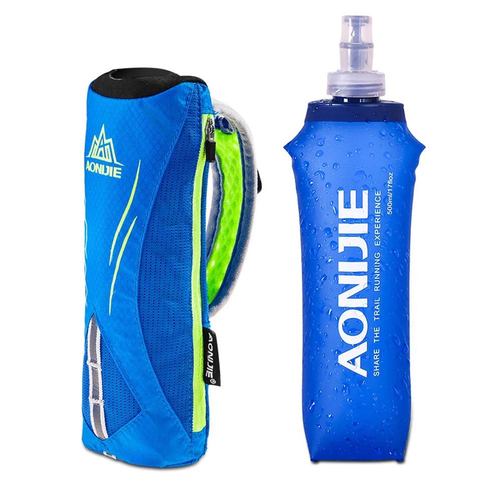 

AONIJIE Hand-held Sport Kettle Pack With 500mL Soft Water Flask Waterproof Marathon Running Phone Bag For 5.5 Inch Phone