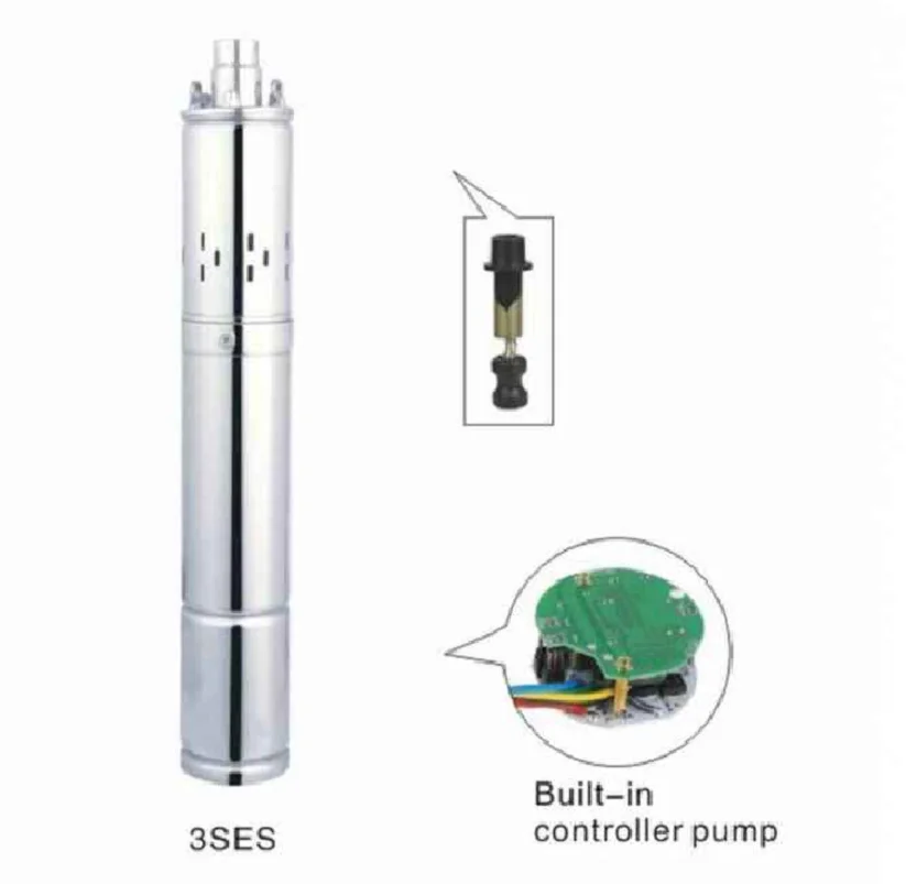 Солнечный ирригационный глубоководный насос DC24V 210 Вт с внутренним контроллером