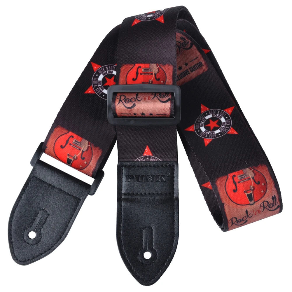 PUNK Polyester painted guitar strap folk guitar / acoustic guitar strap