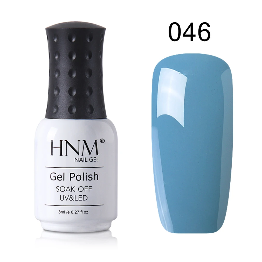 HNM 8 мл Зеленый Желтый Цвет УФ-гель для ногтей лак замачиваемый светодиодный светильник Hybird GelLak для маникюра дизайн ногтей штамповочный лак - Цвет: 046