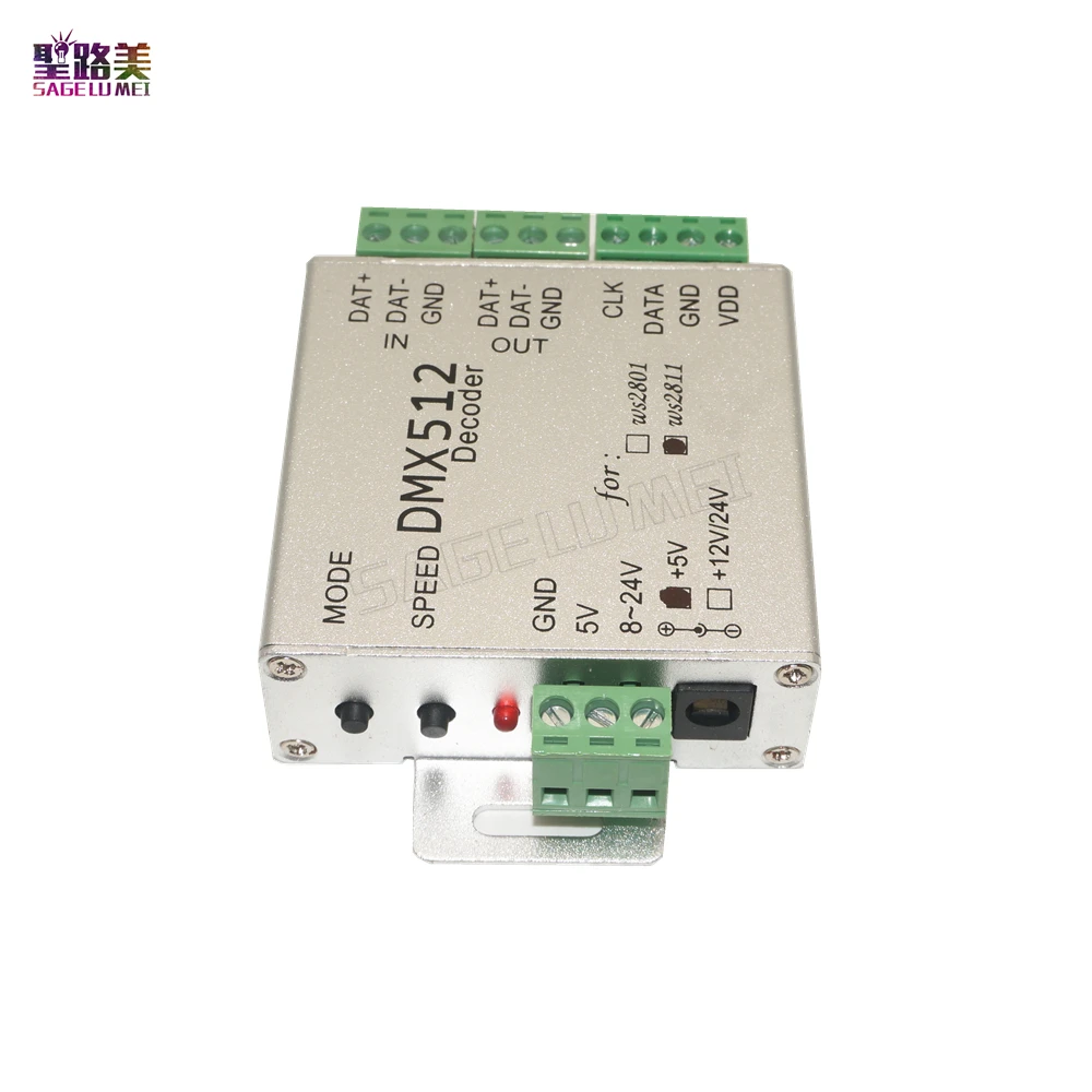 Лучшая цена 1 шт./компл. контроллер DMX WS2811 DC5V 12V пиксельный светодиодный модуль