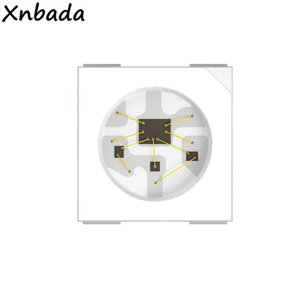 100 шт. WS2812B(4pin) 5050SMD RGB светодиодный чип WS2811 Индивидуально адресуемый IC белый вариант для светодиодной ленты DC5V