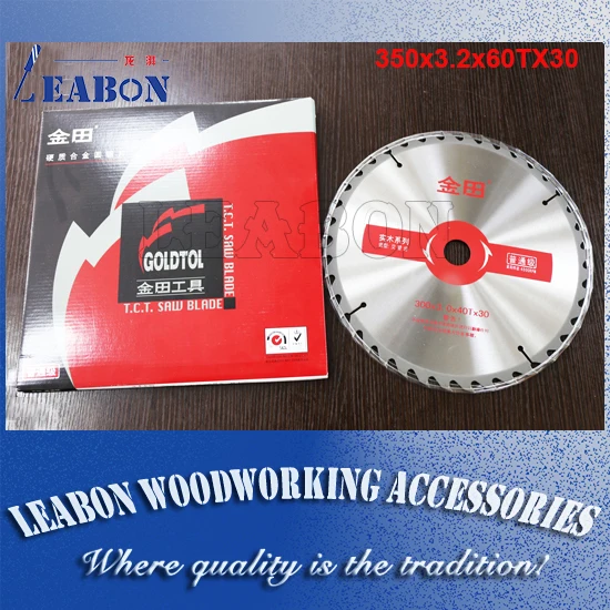 350mm diameter x 30mm center hole x 60 teeth TCT wood saw disc cutting blade for cutting log wood