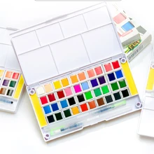 Superior 12/18/24/30/36/40/48Color Solid Watercolor Paint Set for Artist Drawing Painting Watercolor Pigment Art Supplies