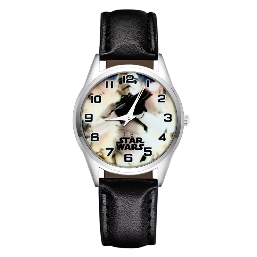 

Cartoon Cute Star Wars style Children's Watches Kids Students girls Quartz Leather strap Wrist Watch JC55