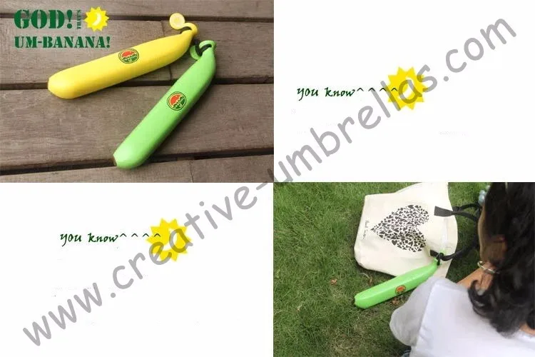 Зонтик-банан, 6 ребер, три сложения мини-зонтов, ветрозащитный, Сверхлегкий, летний шоппинг модный карманный зонтик