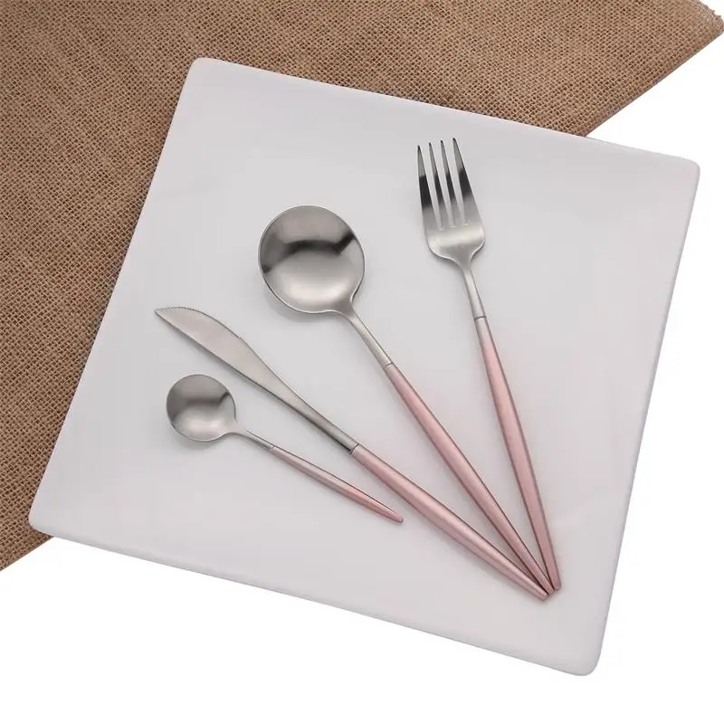 pink cutlery set  (4)
