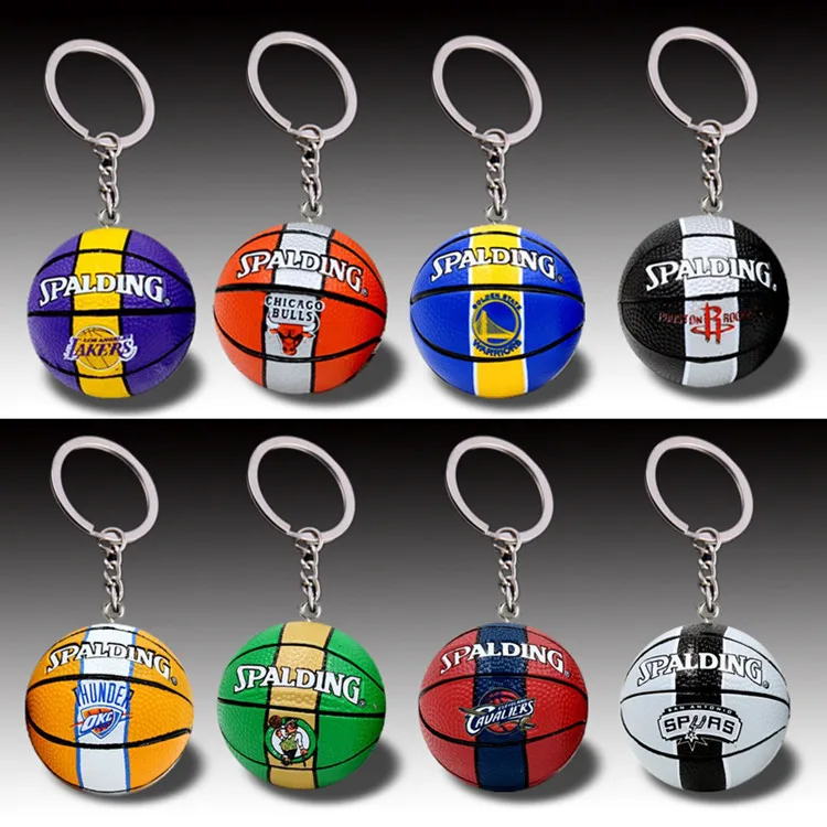 

1PC High Quality Basketball Keychains Fashion Sport Team Keychain Metal Car Keyring Spurs OKC Heat Rockets Lakers Key Chain