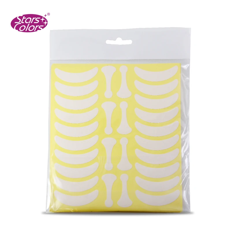 Skup 140 pairs hot sprzedam pod płatki pod oczy ćwiczenia rzęs Eye papier samoprzylepny Lint free 10 sztuk worek z kształtem kości eye lashes klocki