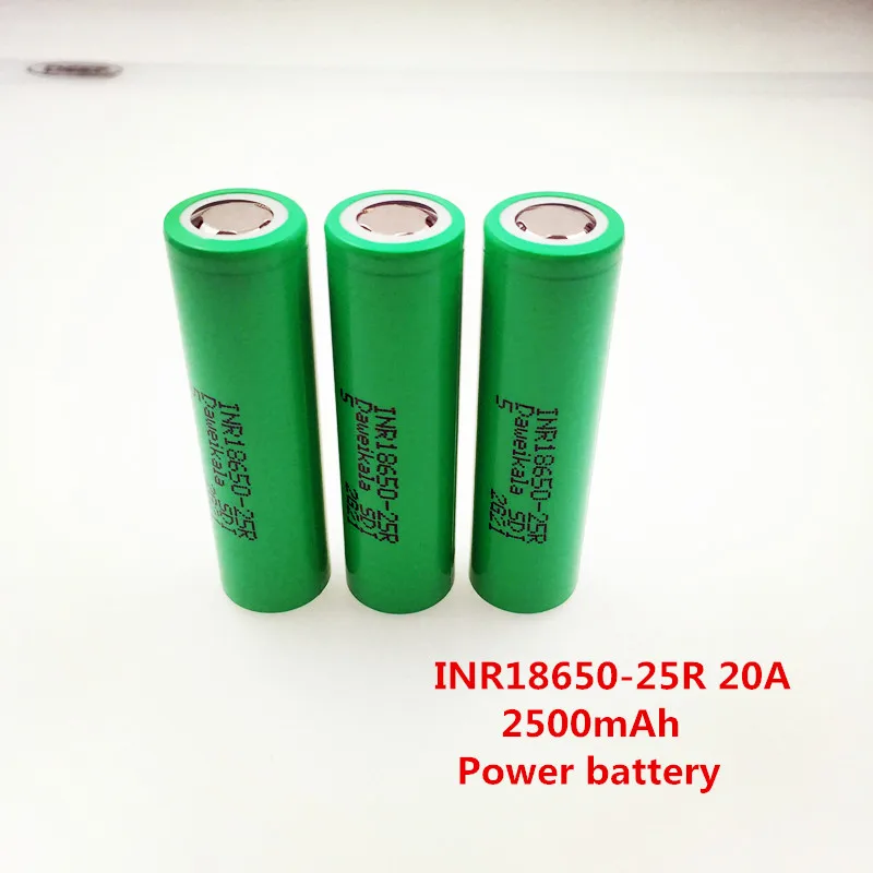 4 шт. импорт из Южной Кореи батарея INR18650-25R 2500mAh 18650 батарея 3,7 V разряда 20a выделенная батарея для электронных сигарет