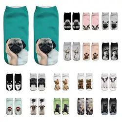 JAYCOSIN 2018 Новые популярные забавные унисекс короткие носки 3D Собака короткие носки с принтом носки для девочек повседневные носки девочек