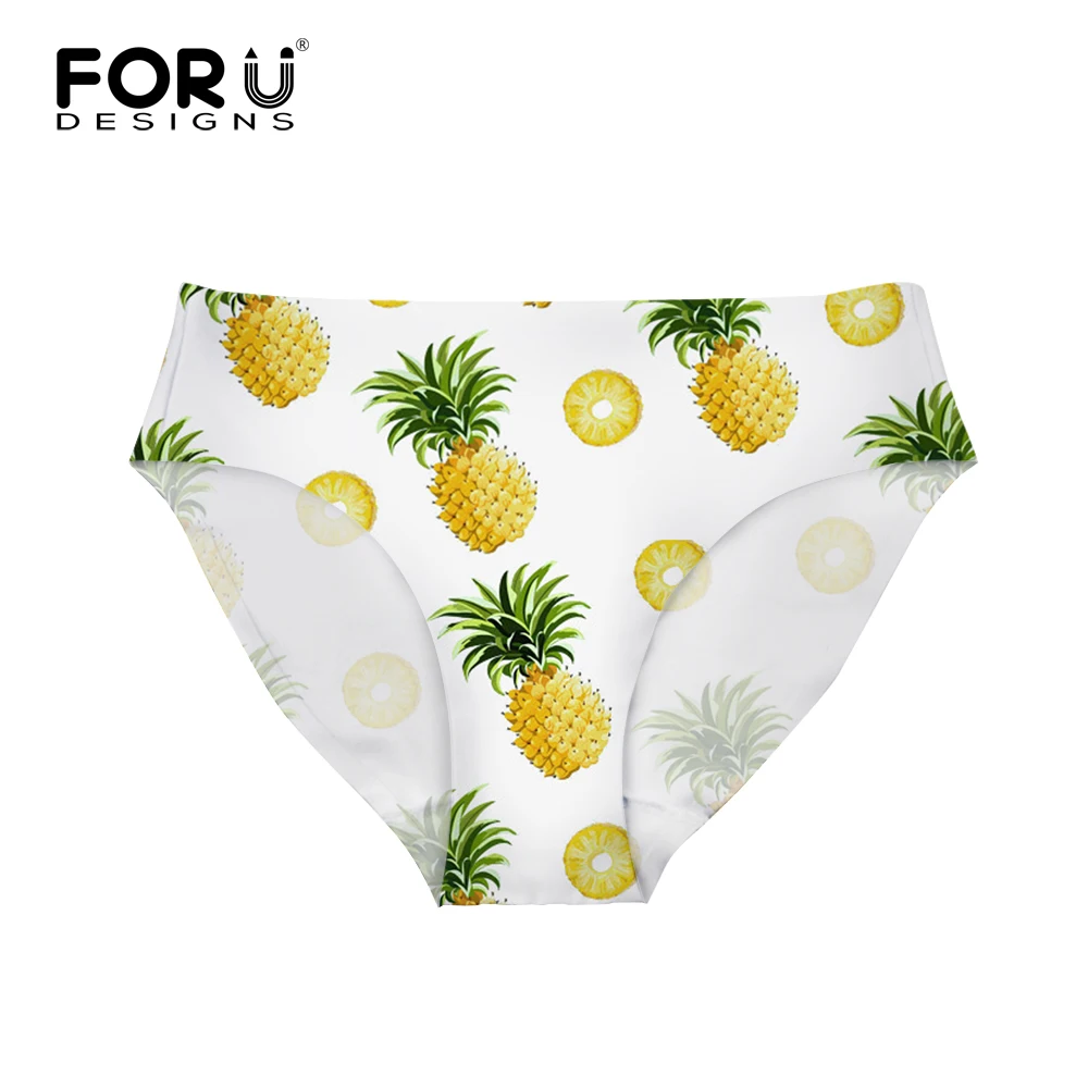 FORUDESIGNS Fruit, Tropical Pineapple Seamless Briefs Everyday