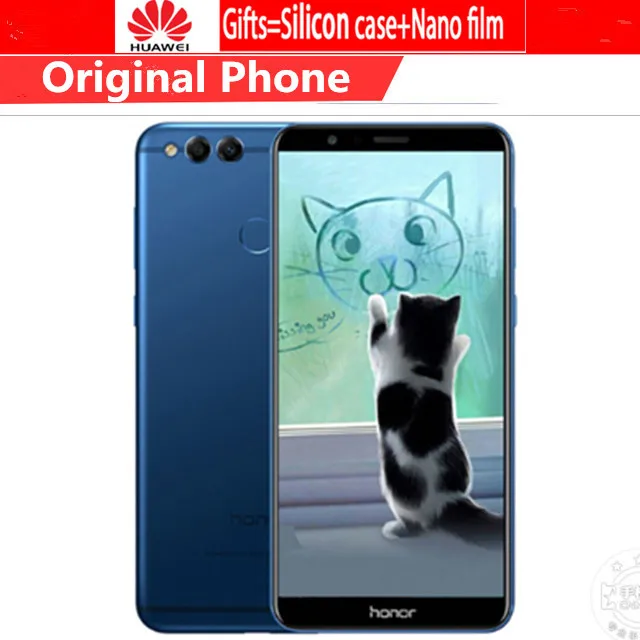 

Original Honor 7X 5.93" Full View Screen 2160*1080pix Android 7.0 Smartphone Octa Core 2.4GHz 4G RAM OTA Fingerprint