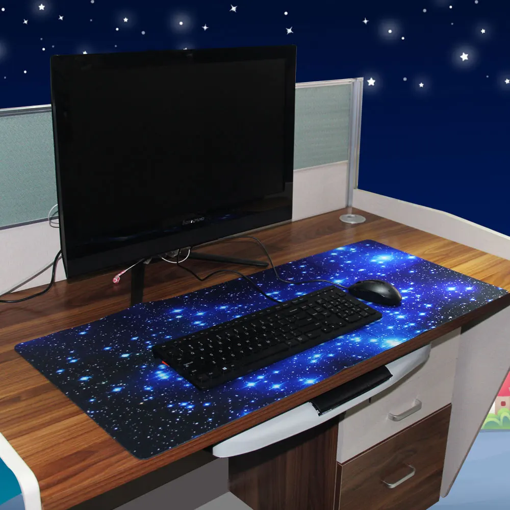 XL Keyboard Mat Desk Pad Gamer Mouse Pad Rubber 900 mm x 400 mm Locking Edge Mousepad Mouse Mat For
