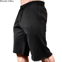 Летний тренажерный зал х/б мужские шорты спортивные беговые шорты мужские тренировочные брюки беговые шорты до колен Кроссфит фитнес шорты