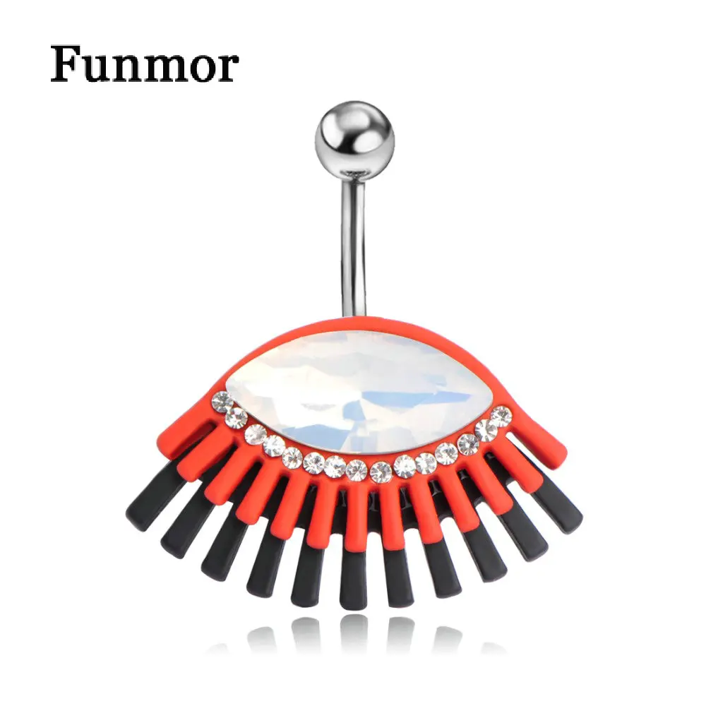 New Sexy Stainless Steel Belly Button Rings Eyes Shape Navel Piercing Umbigo Crystal Rhinestone