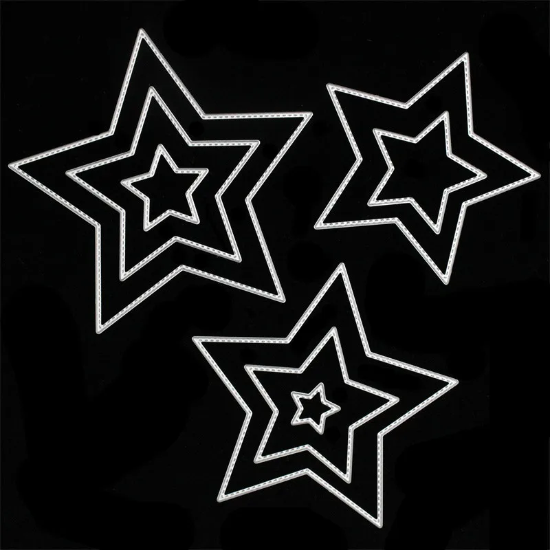 

KSCRAFT Basic Stars Metal Cutting Dies Stencils for DIY Scrapbooking/photo album Decorative Embossing DIY Paper Cards