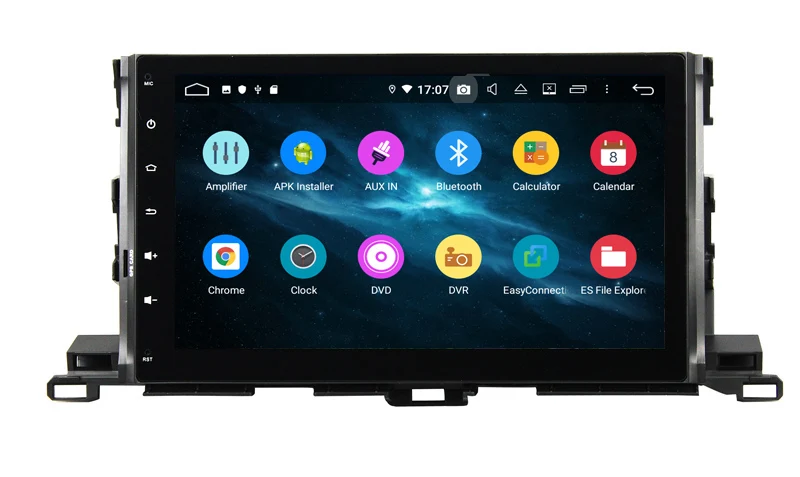 Cheap 1024*600 HD touch screen android 9.0 car radio gps for toyota Highlander 2015-2017 with 8 core 4G RAM 64G ROM gps navi audio 5