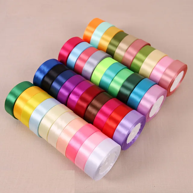 4/5",20mm 25 Yards/22 Meters Wedding Silk Ribbon/Tapes for Party