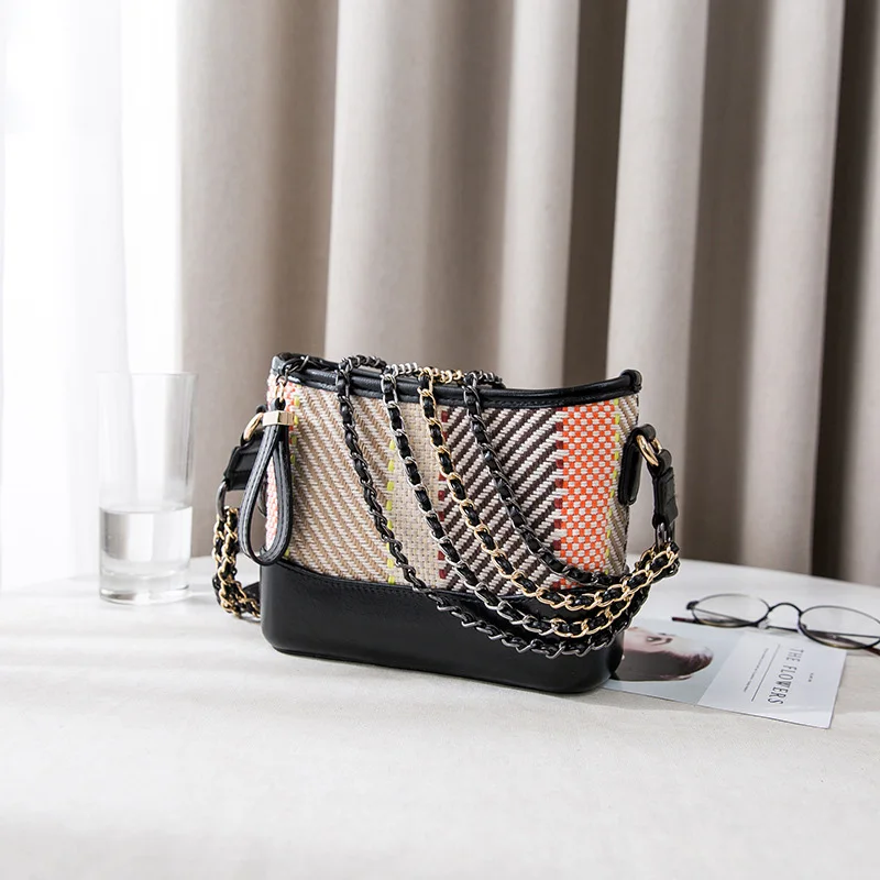 

Designer Brand Women Chains Bag Female Luxury Handbag Ladies High Quality Flap Bags Winter Fashion Bucket Bag Girl Shoulder Bags