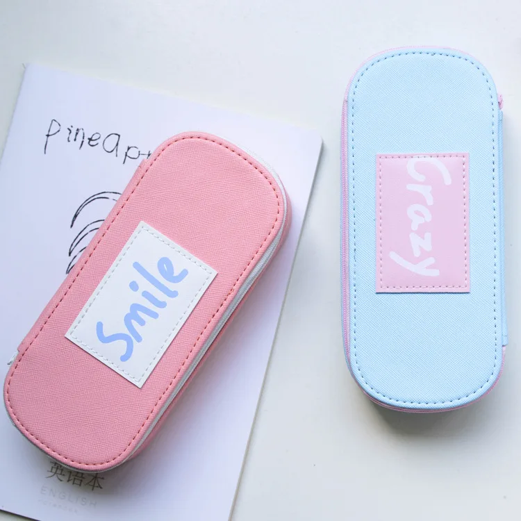 

1pcs South Korea Stationery Wholesale Mai and Fabric Big Pencil Case MH1602-304