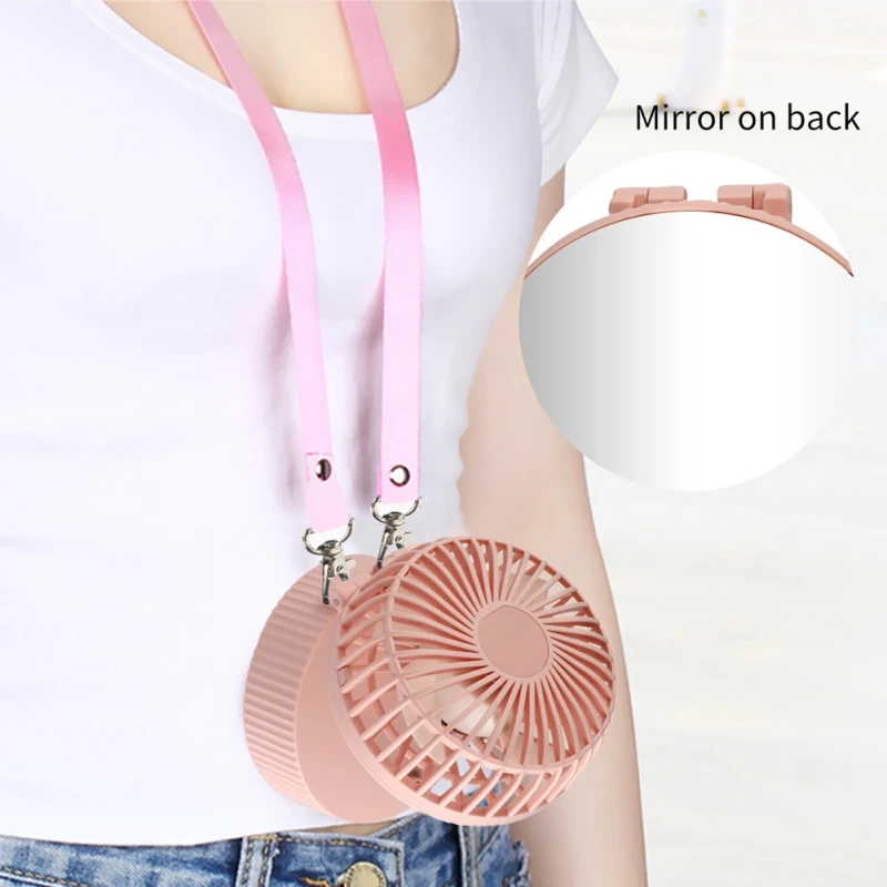 

Portable Handheld Fan Mini Necklace Fan 3 Speeds 180 Degree Rotating Adjustment for Office Travel Party Decorations Gifts