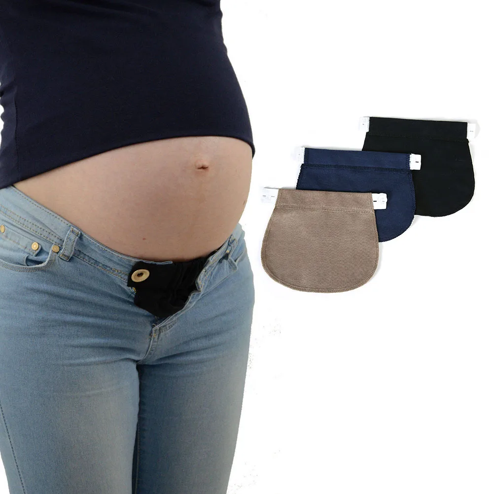 1Pc Pregnancy Adjustable Extender Waist Band Pants Jeans Elastic