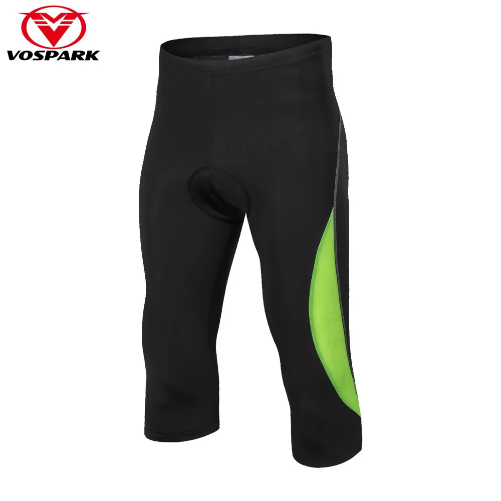VOSPARK 2018 Pro Team Cropped Cycling Tights for Men Cycling Pants Road