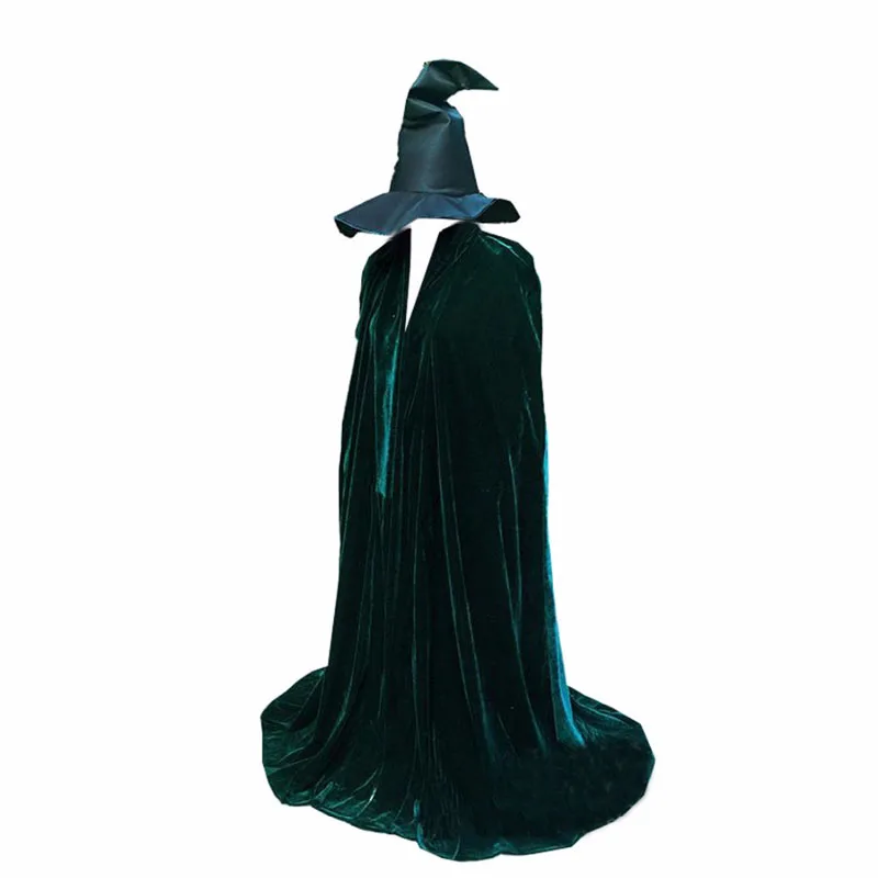 Минерва McGonagall платье косплей костюм темно зеленый плащ пальто наряды Новый с