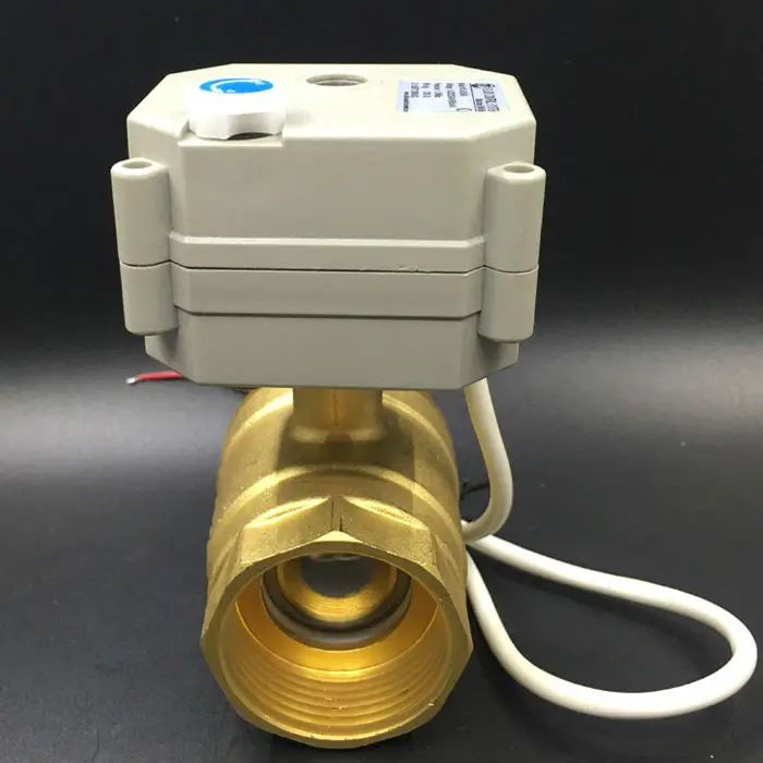 

TF32-B2-B 2-Way BSP 1-1/4'' DN32 Motorized Ball Valve With Manual Override DC9V-35V 3 Wires 7 Wires