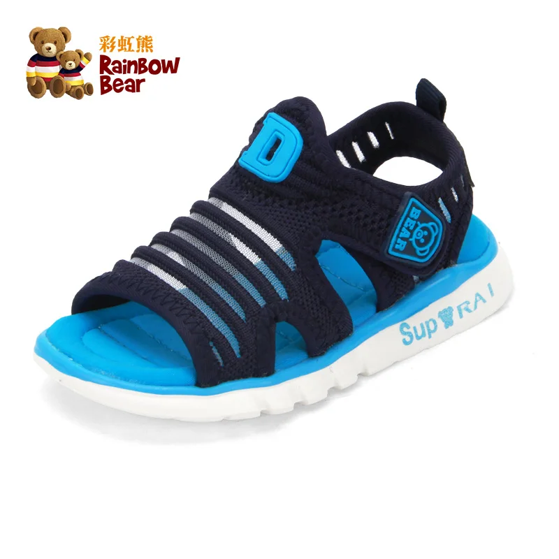 Летние сандалии для мальчиков Удобная повседневная детская обувь на мягкой подошве для девочек# R9L0730 - Цвет: Blue
