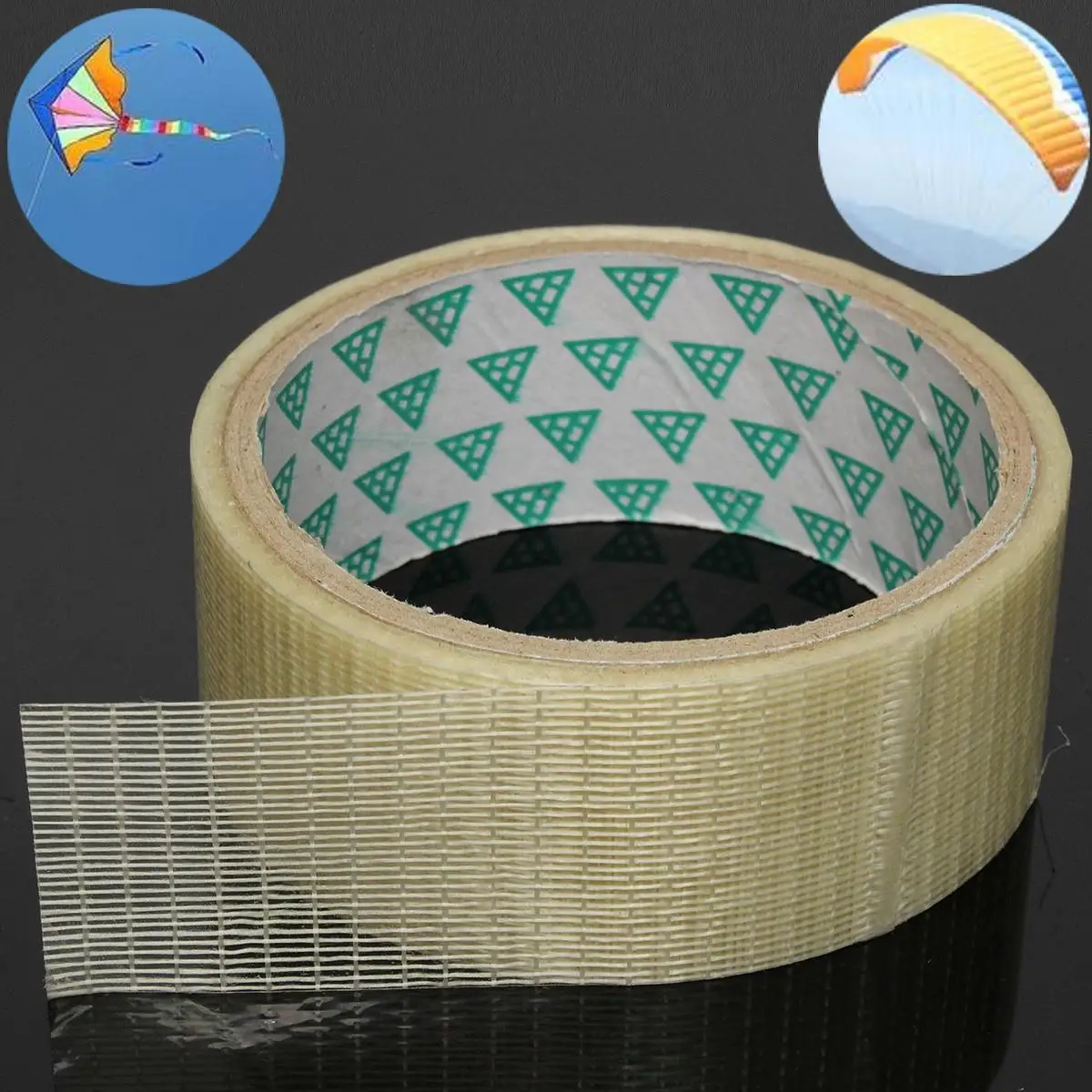 

3.5CM x 5M Ripstop Windsurfing Sail Sailboard Kite Tent Repair Patch Tape Waterproof Transparent Film Grid Translucent Airtight