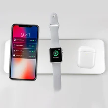 3 в 1 быстрая QI Беспроводная зарядная док-станция для Apple Watch 2 3 4 iPhone 8 Plus X XR XS samsung S9 S8 S7 Note 8 9 Беспроводная зарядная площадка