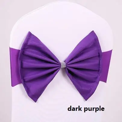 

pandex Lycra Chair Sashes Elastic Satin Chair Bands with Buckle for Wedding Chair Cover Sashes Bows