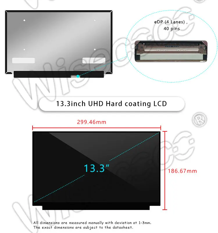 13,3 дюймов 4 K ЖК-монитор 3840*2160 UHD ips дисплей hdmi 40 pin панель управления для ноутбуков планшетов